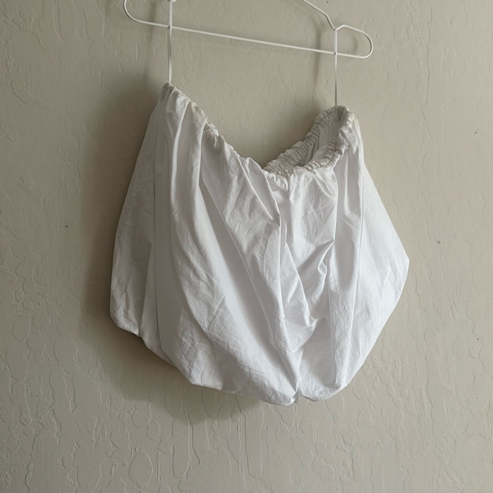 White bubble tube top!